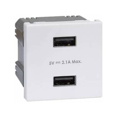 Simon Connect USB Battery Charger K45 Socket Type A 5V/2.1A Pure White K126E/9 TSC-K126E-9