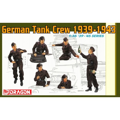 DRAGON Model Kit figúrky 6375GERMAN TANK CREW 1939-1943 1:35