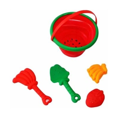 Комплект за пясък - Сгъваема кофичка с аксесоари 5 бр