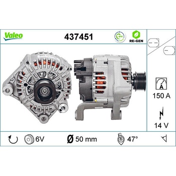 Alternátor VALEO 437451