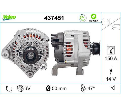 Alternátor VALEO 437451