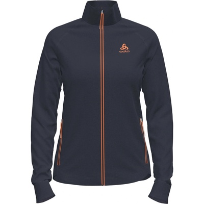 Odlo Full Zip Berra tmavo sivá oranžová