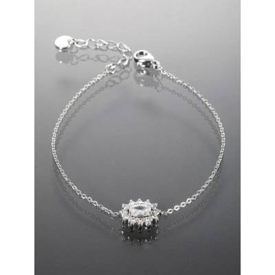 Prosperk náramek z chirurgické oceli s krystalkem S4026