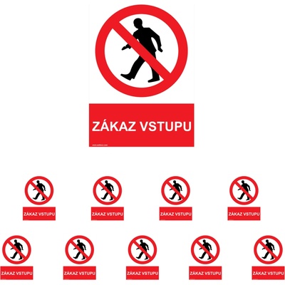 Walteco Zákaz vstupu 210x297mm, formát A4, plastová tabuľka Množstvo: 10 ks , 20028BP2