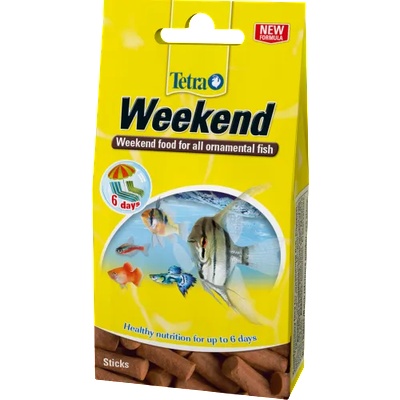 TETRA Weekend - хранителни пръчици, осигуряват оптимално хранене на рибите по време на отсъствие до 6 дни - 10 пръчки, 9 грама