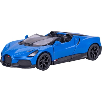 Kinsmart Bugatti Mistral 13cmkov zpětný chod Barva: Modrá 1:36