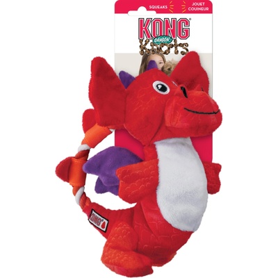Kong Dragon Knots M/L drak červený 26,6 cm