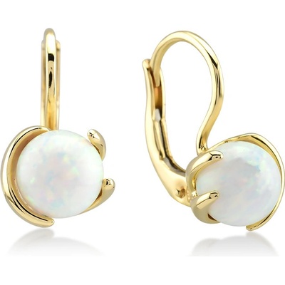 Lillian Vassago patentové zlaté náušnice s opálem LLV31-WOYEG001