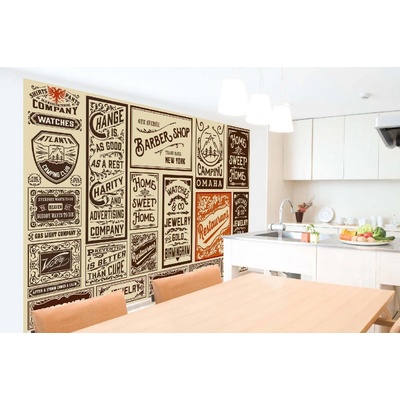 Dimex MA-5-2108 Samolepicí vliesová fototapeta na zeď Staré reklamní plakáty rozměry 375 x 250 cm