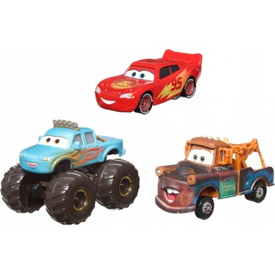 MATTEL CARS AUTÁ 3-PACK IVY BLESK McQUEEN ŠROT 1:55