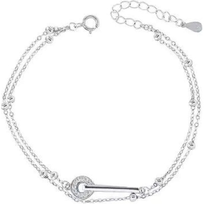 Silenti Jewelry Сребърна гривна "Ключ