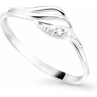 Cutie Diamonds Pôvabný prsteň z bieleho zlata s briliantom DZ8023 00 X 2