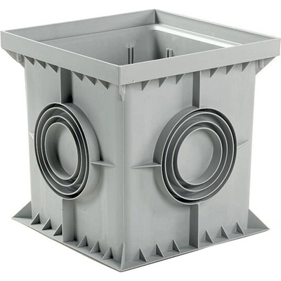 Technodrain Revízna šachta WELLDRAIN 300 x 300 mm plastová 80-140 mm sivá