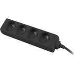 Lanberg power strip 1.5m, 4 sockets, french quality-grade copper cable, bla (PS0-04E-0150-BK)
