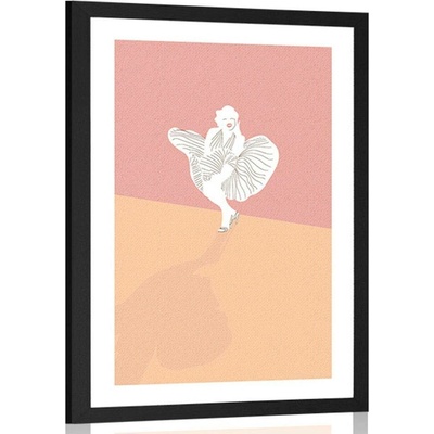 Plakát s paspartou famózní Marilyn Monroe - 40x60 no frame