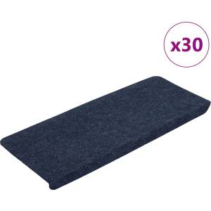 vidaXL Самозалепващи стелки за стълби, 30 бр, синьо, 65x24, 5x3, 5 см (3365919)