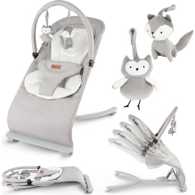 Kidwell s hrazdou a hračkami pro děti 0-9 kg šedá/bílá