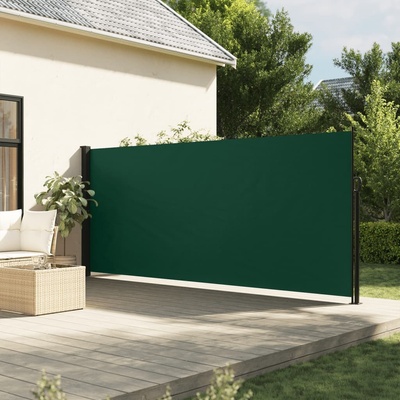vidaXL Zatahovací boční markýza 180 x 500 cm Tmavě zelená
