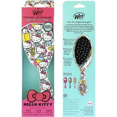 Wet Brush Original Detangler Hello Kitty kefa na vlasy AOP White
