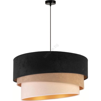 Duolla - Пендел DEVON 1xE27/40W/230V Ø 45 см черен/бежов (DU8018)