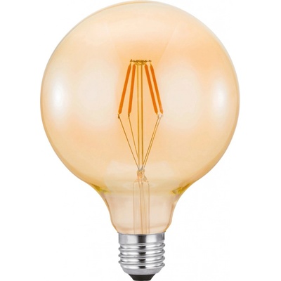JUST LIGHT Filam. LED žárovka E27, G125, 320lm, 2700K, 4W, jantarové sklo