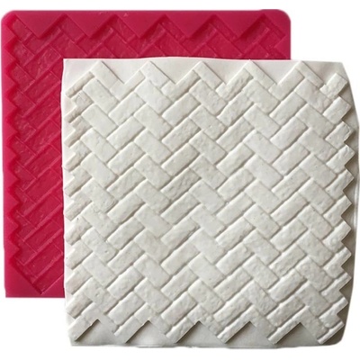 Cesil Silikonová forma Cihlový vzor šikmý 5x14,5cm