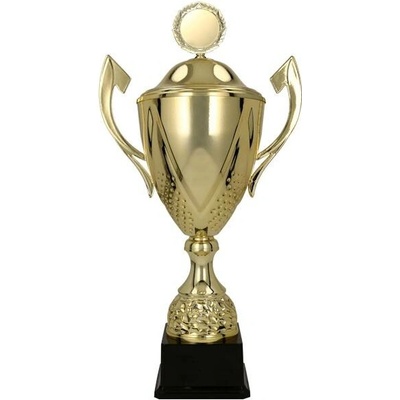 Kovový pohár s poklicí Zlatý Výška: 56 cm Průměr: 20 cm