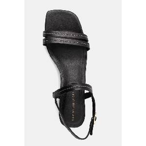 Tommy Hilfiger сандали с дебел ток от кожа LOW HEEL SANDAL STITCHING (FW0FW09345)