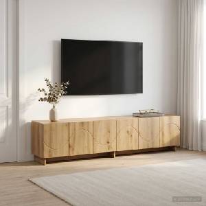 vidaXL ТВ стойка 180 x 34, 5 x 40 cm Дъб артизан Инженерна дървесина (8011593)