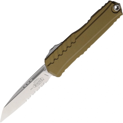 Microtech CYPHER II S/E STONEWASH PART SERRATE OD GREEN 1241-11OD