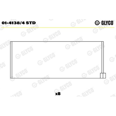 Ojniční ložisko GLYCO 01-4138/4 STD - sada
