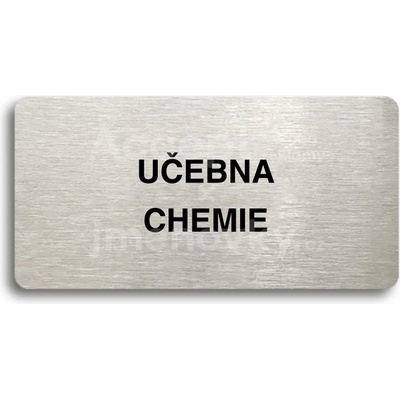 ACCEPT Piktogram UČEBNA CHEMIE - stříbrná tabulka - černý tisk bez rámečku