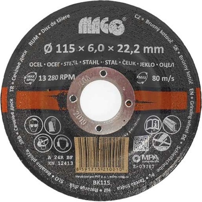 Magg Kotouč brusný 115 x 6 x 22,2 mm BK115