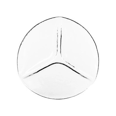 SAHM Treble talíř pr 31 cm 3 sekce skleněný