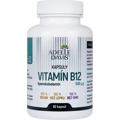 Adelle Davis Vitamín B12 kyanokobalamín 500 μg 60 kapsúl