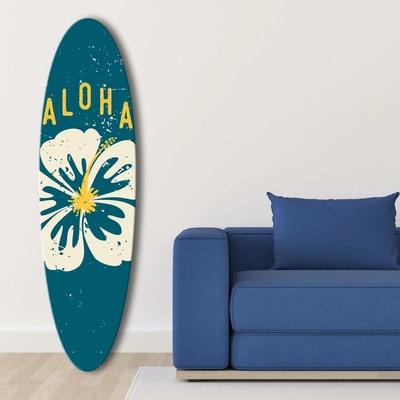 ASIR Dekorace surfové prkno Aloha modré