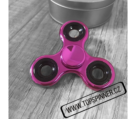 Fidget spinner KOVOVÝ růžový