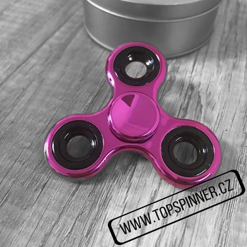 Fidget spinner KOVOVÝ růžový