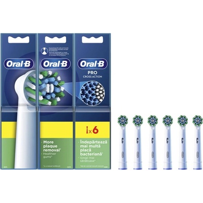 Oral-B Резервни накрайници за ел. четка Oral-B Pro Cross Action, универсални, 6 бр. , бели (80843559)