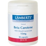 LAMBERTS ЛАМБЕРТС БЕТА КАРОТИН 15 МГ. 90 КАП. / lamberts natural beta carotene 15mg 90caps