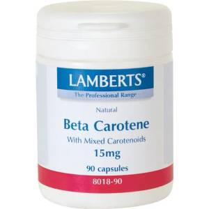 LAMBERTS ЛАМБЕРТС БЕТА КАРОТИН 15 МГ. 90 КАП. / lamberts natural beta carotene 15mg 90caps