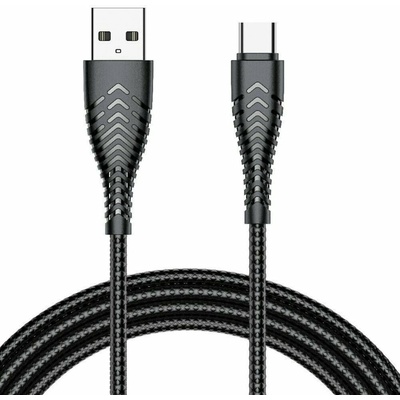 Veger V104 USB A na typ C 2,4A 1,2m černý