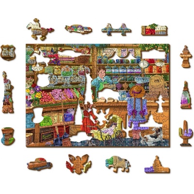 WOODEN CITY Drevené Sladké dobrodružstvo 2v1 EKO 200 dielov