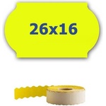 CDRmarket Ценови етикети за клещи, 26mm x 16mm, 700бр. , сигнално жълти (ETRL-26x16-yellow)