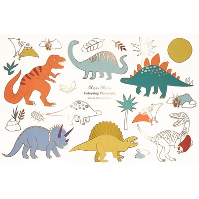 Meri Meri Хартиени подложки за хранене в комплект 8 бр. 28x42.5 cm Dinosaurs - Meri Meri (268645)