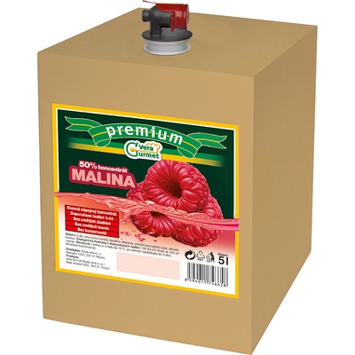 Vera Gurmet Malina PREMIUM koncentrát 1:14 5 l