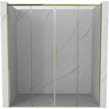 Mexen Rox Двойна плъзгаща дъж бани 200 см, прозрачна, златна - 8C2-200-002-50-00 (8C2-200-002-50-00)