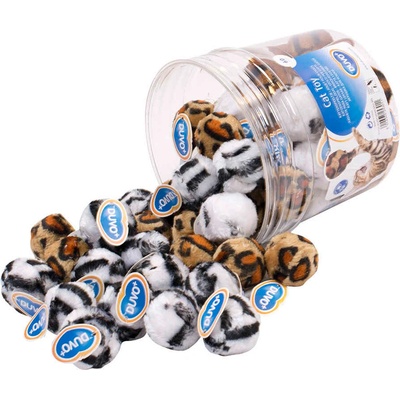 Duvoplus Plush Safari Ball - Забавна котешка играчка - плюшена топка
