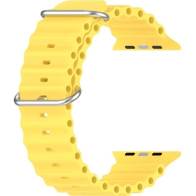 PROTEMIO OCEAN Řemínek pro Apple Watch Ultra 1 / 2 49mm / 9 / 8 / 7 45mm / 6 / SE / 5 / 4 44mm / 3 / 2 / 1 42mm žlutý 58799