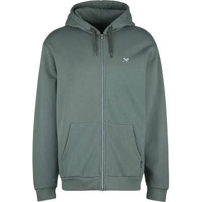 Iriedaily Мъжко яке за тренировка Iriedaily Mini Flag 2 Zip Hood Training jacket - Jungle Green (003-2672-0513)
